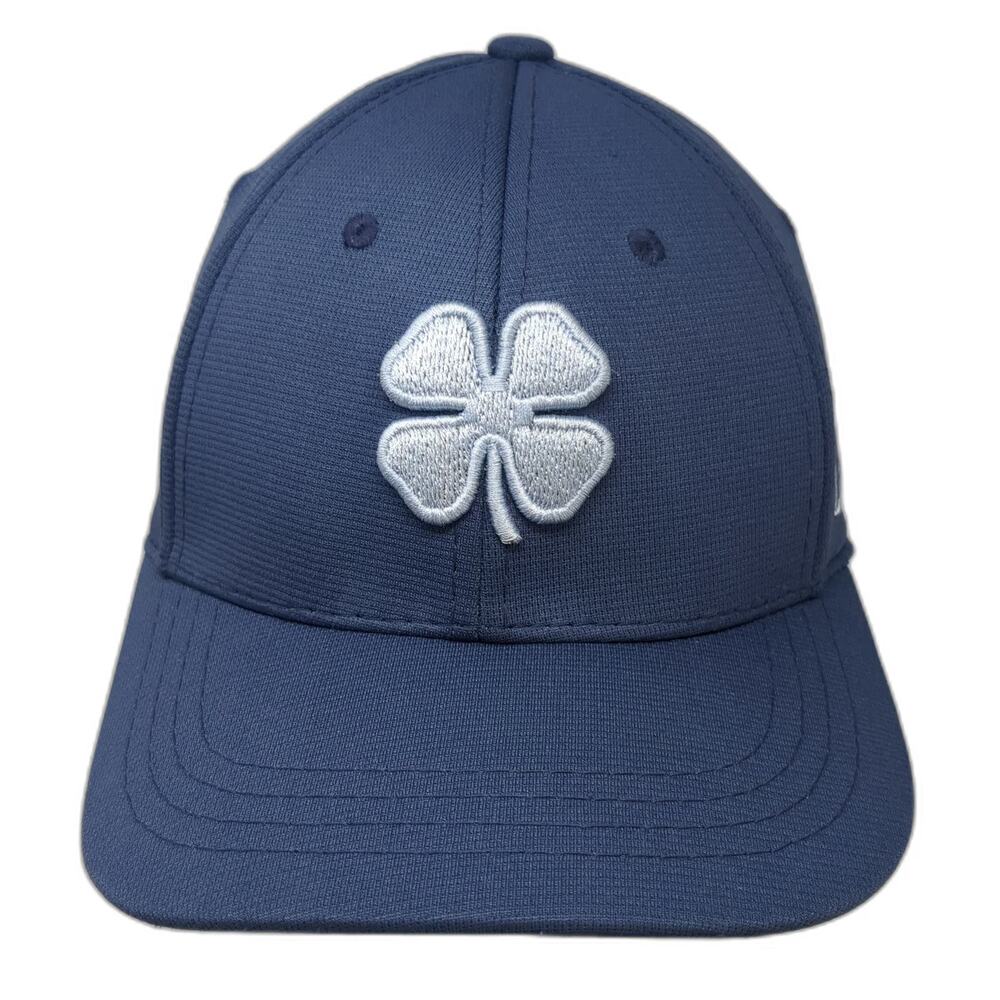 Black Clover Baseball Cap Blue M Clover Live Lucky Stretch Fit Textured Hat